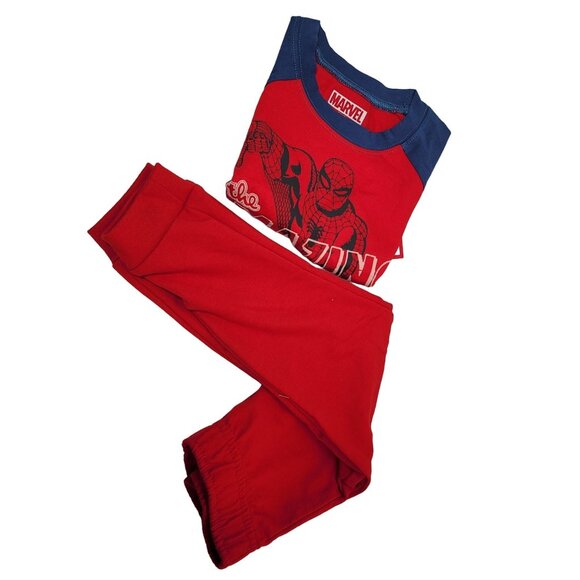 Marvel Spiderman Print Toddler Short Sleeve Shirt & Jogger Red Set Size 3T - Picture 13 of 13